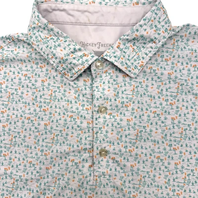 Hickey Freeman Men's Short Sleeve AOP Cactus Desert Large Golf Polo Shirt - Image 1 of 4