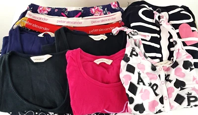 Lote de 9 pijamas Peter Alexander para mujer XS rosa negro pantalones cortos sin mangas camiseta de una pieza Foto 1 de 4