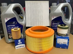 FORD RANGER 2012- 2.2 3.2 TDCi Service Kit inc 10l 0W30 Oil EURO 6 EXOL UFI+MORE - Picture 1 of 3