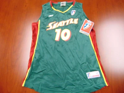 VINTAGE REEBOK WNBA SEATTLE STORM SUE BIRD JERSEY SIZE GIRLS YOUTH M 10-12 - Image 1 of 4