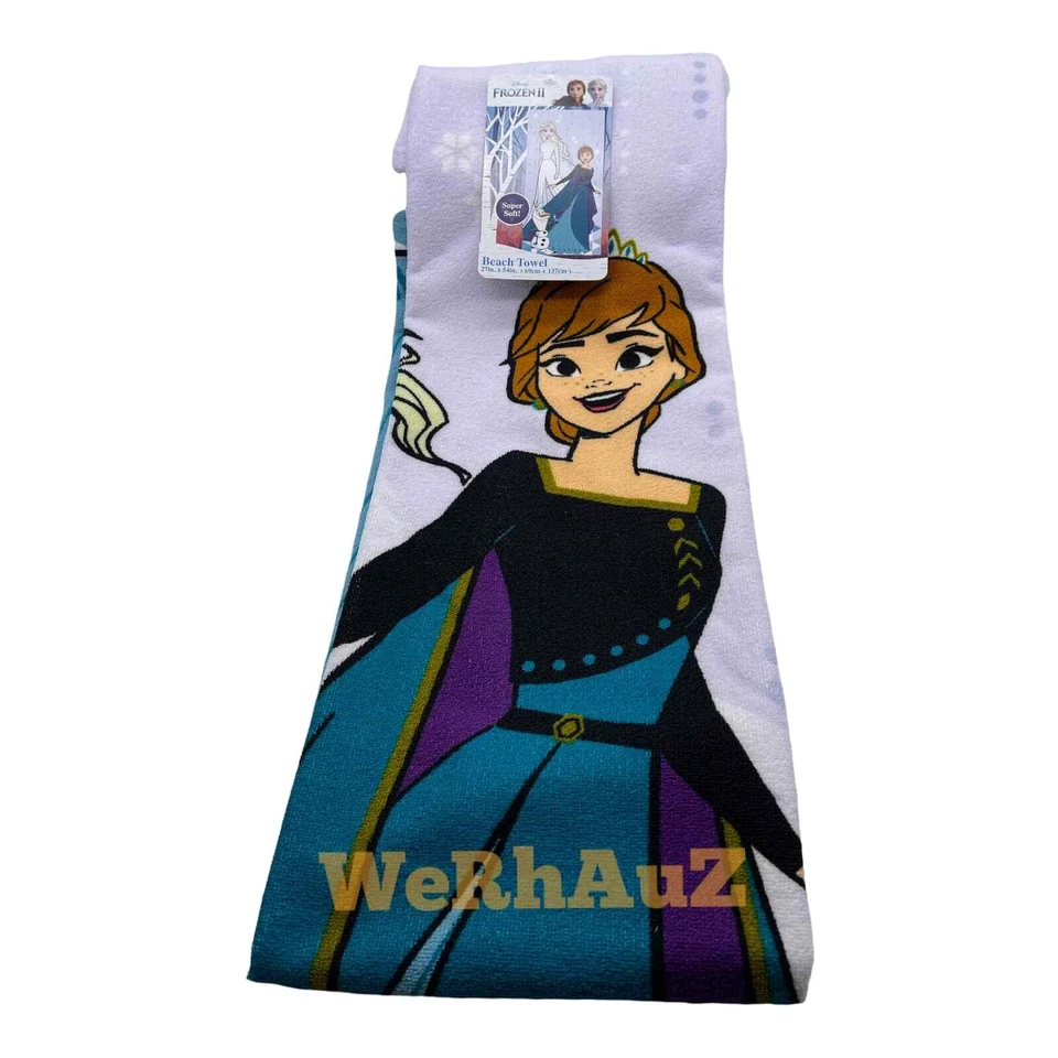 Frozen Elsa Anna Olaf Beach Towel Enchanted Winter by Disney