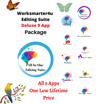 Graphic Design All In One Editing Suite 9 App Bundle With Lifetime Access - Image 1 of 3
