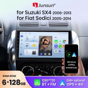 Android13 Carplay Car Stereo Radio GPS NAV SAT WIFI For SUZUKI SX4 Fiat Sedic 4G - Picture 1 of 41