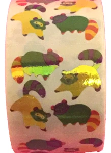 400 Waschbär Aufkleber in Rolle mit 100 Modulen 2" x 2", je Sticker 1,25", RMP1102 - Bild 1 von 6