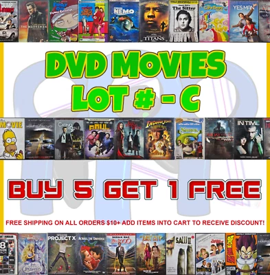 DVD Movies Lot: #s - C 🍿 Buy 3 Get 1 Free 🍿 Free Shipping on Orders $15+ - Image 1 of 3