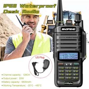 UV-9R Plus FM Walkie Talkie VHF/UHF Dual-Band Two-Way Radio Transceiver - Picture 1 of 11