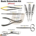 Set Of 8 Dental Tooth Extraction Kit Rongeur Plier Coupland Extracting Elevators