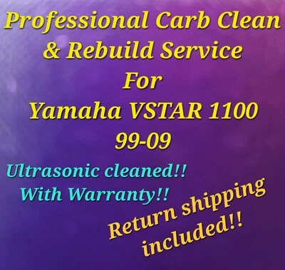 06-09 Yamaha VSTAR 1100 Professional Carb Clean & Rebuild Service XVS1100 XVS11S - Image 1 of 4