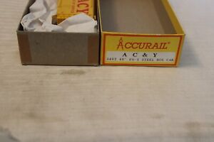 HO Scale Accurail, 40' Box Car, ACY Road of Service, Yellow, #3299 - 3402