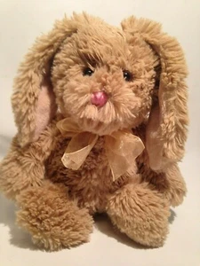 Commonwealth Bunny Rabbit Plush Brown Shaggy Lop Ear Stuffed Animal Soft Doll - Picture 1 of 8
