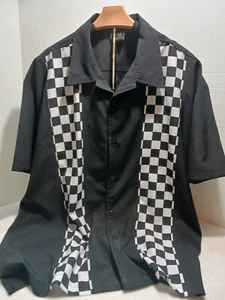 Steady Mens Shirt 2X Button Up Short Sleeve Bowling Rockability Made in USA - Picture 1 of 8