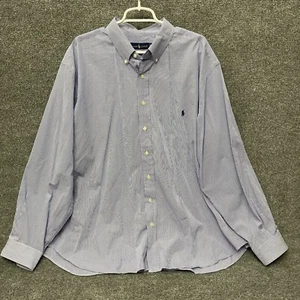 Polo Ralph Lauren Langarmhemd mit Knöpfen Herren Gr. 3XB 100% Baumwolle Blau - Bild 1 von 14