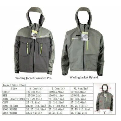 Waterproof Fly Fishing Wading Jacket Breathable Wader Jacket Clothes M/L/XL - Image 1 of 4