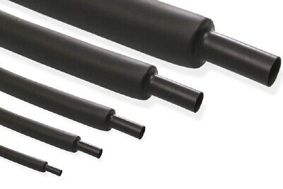 BLACK HEAT SHRINK TUBING  0.8mm - 12.7mm CABLE HOSE HEATSHRINK SLEEVE CAR 2:1 • 2.65£