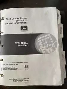 JOHN DEERE 344H RADLADER TECHNISCHER SERVICE WERKSTATT REPARATURHANDBUCH BUCH TM1746 - Bild 1 von 8