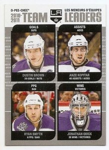 11/12 O-PEE-CHEE TEAM LEADERS Hockey (#TL1-TL30) U-Pick from List