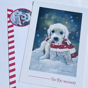 1 Gingerbread House Designs, Pollyanna Pickering Art Puppy Christmas Greet Card - Picture 1 of 8