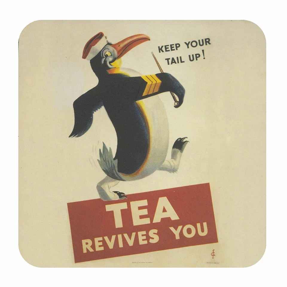Keep Your Tail Up "Tea Revives You" Single Coaster Foto 1 de 1