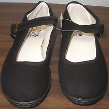 Mary Jane Ballet Cotton Canvas Yoga Shoes-Made In China-Black
