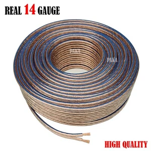 14 AWG 50 FEET 14/2 Gauge Car Home Audio Speaker Wire Transparent Clear Cable - Picture 1 of 1