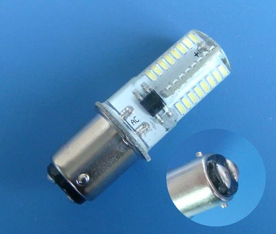BA15D B15 Bayonet LED bulb 64-3014 SMD lamp 2.6W 220V Silicone Crystal White #N - Image 1 of 3