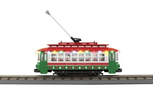 MTH 30-5254 O Gauge RailKing Christmas Bump-n-Go Trolley With LED Lights - Picture 1 of 1