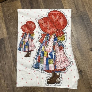 Vintage Holly Hobbie Red Bonnet Doll Cut & Sew Fabric Panel American Greetings - Picture 1 of 4