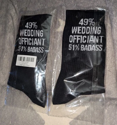 49% Boda Oficial 51% Badass Dreaa Calcetines Nuevos Negros Foto 1 de 2