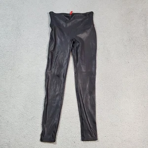 Spanx Leggings Large schwarz Kunstleder Hose Form Kompression Glanz Stretch - Bild 1 von 17