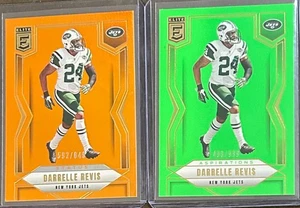 Lote comercial Donruss Elite Football Darrelle Revis 2025 2 tarjetas numeradas en serie - Imagen 1 de 2