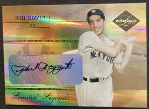 Phil Rizzuto Signed 2005 Leaf Legends #18 Baseball Card Yankees Autograph 36/50 - Picture 1 of 2