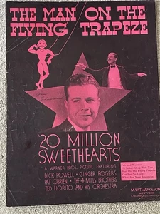 1934 The Man On The Flying Trapeze Partituras 20 Million Sweethearts - Imagen 1 de 5