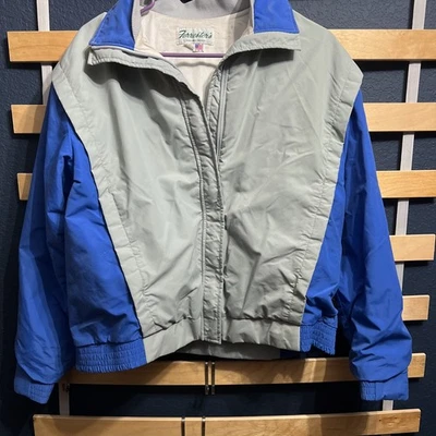Chaqueta cortavientos Forester’s Color-Block años 80/90 damas ropa exterior grande vintage Foto 1 de 3