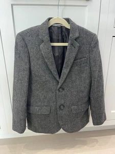 J.Crew Crewcuts Niños Ludlow Traje Chaqueta Abrigo Deportivo Mezcla de Lana Vacaciones Caqui Talla 8 - Imagen 1 de 8