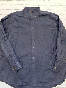 Camicia Wolverine XXL uomo blu navy cotone ripstop con bottoni manica lunga - Foto 1 di 9