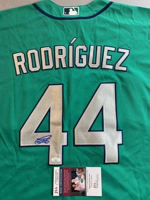 SEATTLE MARINERS- JULIO RODRIGUEZ AUTOGRAPH #44 AQUA NIKE JERSEY JSA CD81340 - Image 1 of 4