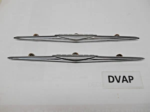 Qty (1) Pair of OEM Used 1960 60 61 62 Pontiac Bonneville Qtr Emblems . ( DVAP ) - Picture 1 of 6