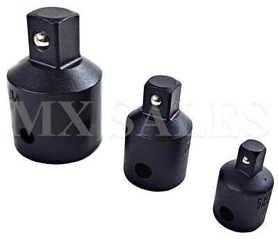 3-PC IMPACT REDUCER SOCKET ADAPTERS SET  1/2, 3/8 to 3/4" CR-V - Image 1 of 2