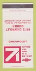 Matchbook Cover - 1971 Chevrolet Pat's NO TOWN 30 Strike