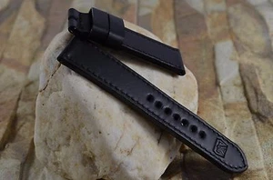 PULSERA RELOJ 26 24 22MM CUERO AUTÉNTICO CORREA NEGRA I PARA PANERAI ETC MA CORREA - Imagen 1 de 8