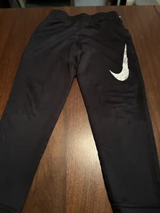 Nike Youth Boys Sweat Pants Size Medium. Black With White Nike Swoosh - Picture 1 of 6