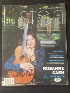 Rosanne Cash Musician Country Singer Auto Signed Listen Magazine ~ PSA/DNA - Picture 1 of 5