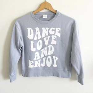 ZARA GIRLS Pullover Purple Long Sleeve Sweatshirt Graphic dance Sz 10 - Picture 1 of 6