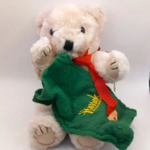 Harrods Navidad Gisela Graham oso de peluche con saco raro vintage - Imagen 1 de 4