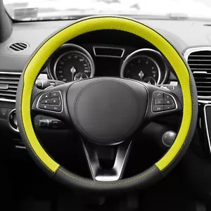 FH Group Geométrico Elegante Microfibra Cuero Volante Coche Cubierta Se Adapta a 14.5 - Imagen 1 de 6