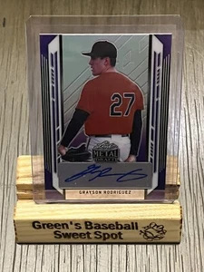 2021 Leaf Metal Draft Grayson Rodriguez Auto 4/25 Baltimore Orioles - Picture 1 of 3