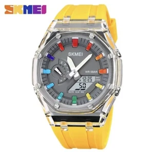 Men Multifunction Waterproof Double Display Quartz S-Shock Sports Wrist Watch - Picture 1 of 10