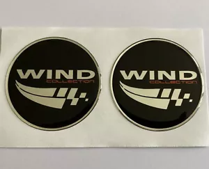 RENAULT WIND SAMMLUNG SEITENWAND FLÜGEL MITTELKAPPE AUFKLEBER GEWÖLBT SCHWARZ X2 70 mm - Bild 1 von 6
