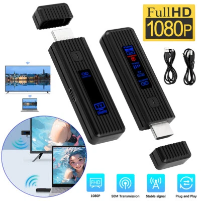 HDMI Wireless Extender Video Transmitter & Receiver PC TV Stick Screen Share 50M - Image 1 of 4