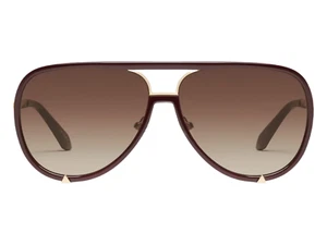 Gafas de sol polarizadas QUAY unisex de alto perfil NO-NS-2107 marrón y dorado/marrón - Imagen 1 de 3